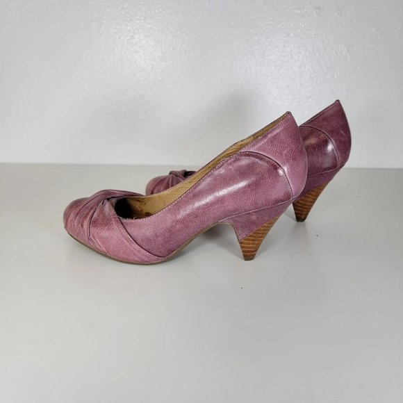 Miz Mooz Shoes - Miz Mooz Women Shoe Felicity Size 6.5M Purple Leather Heel Pump